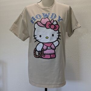 Hello Kitty Women's M Howdy Cowgirl Short Sleeve Crew Neck T-shirt